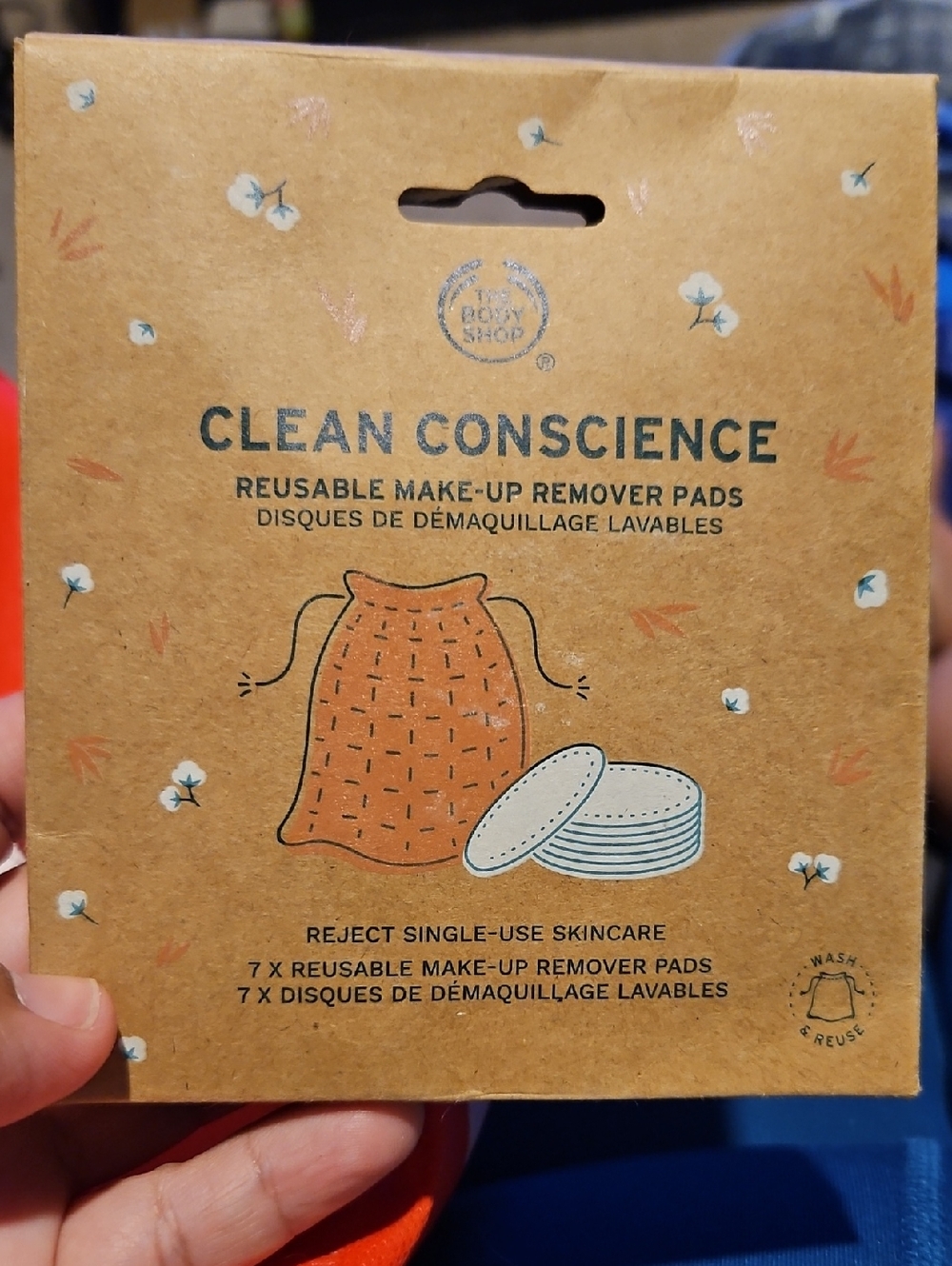 The Body Shop Clean Conscience Reusable Make-Up Remover Pads - Natural Brown